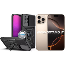 Apple iPhone 16 Pro Max dėklai ir apsauginiai stiklai - B-Ultra dėklas nugarėlė šarvai Apple iPhone 16 Pro Max mobiliajam telefonui juodos spalvos