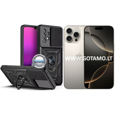 Apple iPhone 16 Pro dėklai ir apsauginiai stiklai - B-Ultra dėklas nugarėlė šarvai Apple iPhone 16 Pro mobiliajam telefonui juodos spalvos