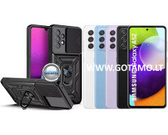B-Ultra dėklas nugarėlė šarvai Samsung Galaxy A52, Samsung Galaxy A52 5G, Samsung Galaxy A52s 5G telefonams juodos spalvos
