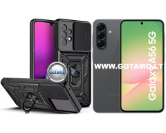 B-Ultra dėklas nugarėlė šarvai Samsung Galaxy A56 telefonui juodos spalvos