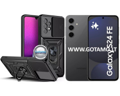 B-Ultra dėklas nugarėlė šarvai Samsung Galaxy S24 FE mobiliajam telefonui juodos spalvos