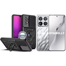 B-Ultra dėklas nugarėlė šarvai Xiaomi 15 Pro telefonui juodos spalvos