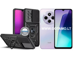B-Ultra dėklas nugarėlė šarvai Xiaomi Redmi 14C, Xiaomi Redmi A4, Xiaomi Poco C75, Xiaomi Poco C75 5G telefonams juodos spalvos