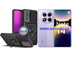 B-Ultra dėklas nugarėlė šarvai Xiaomi Redmi Note 14 Pro 5G, Xiaomi Poco X7 telefonams juodos spalvos