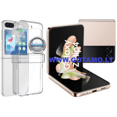 Samsung Galaxy Z Flip 4 dėklai - Crystal dėklas nugarėlė Samsung Galaxy Z Flip 4 mobiliajam telefonui skaidrus