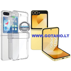 Samsung Galaxy Z Flip 6 dėklai - Crystal dėklas nugarėlė Samsung Galaxy Z Flip 6 mobiliajam telefonui skaidrus