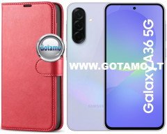 Diary Mate dėklas Samsung Galaxy A36 telefonui raudonos spalvos