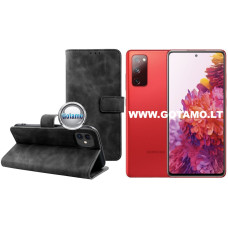 Diary-S veliūrinis dėklas Samsung Galaxy S20 FE telefonui juodos spalvos
