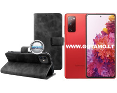 Diary-S veliūrinis dėklas Samsung Galaxy S20 FE telefonui juodos spalvos