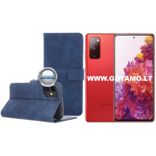 Diary-S veliūrinis dėklas Samsung Galaxy S20 FE telefonui mėlynos spalvos