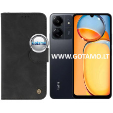 Xiaomi Redmi 13C, 13C 5G, Xiaomi Poco C65 dėklai ir apsauginiai stiklai - Diary-Wonder dėklas Xiaomi Redmi 13C, Xiaomi Redmi 13C 5G, Xiaomi Poco C65 telefonams juodos spalvos