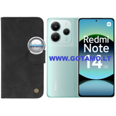 Xiaomi Redmi Note 14 5G dėklai ir apsauginiai stiklai - Diary-Wonder dėklas Xiaomi Redmi Note 14 5G telefonams juodos spalvos
