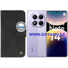 Xiaomi Redmi Note 14 Pro 5G, Xiaomi Poco X7 dėklai ir apsauginiai stiklai - Diary-Wonder dėklas Xiaomi Redmi Note 14 Pro 5G, Xiaomi Poco X7 telefonams juodos spalvos