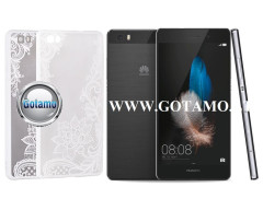 Engrave Lotus dėklas nugarėlė Huawei P8 Lite telefonui baltos spalvos