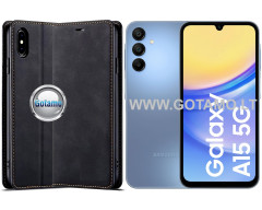 Galant magnetinis dėklas Samsung Galaxy A15, Samsung Galaxy A15 5G telefonams juodos spalvos