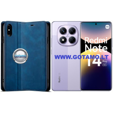 Xiaomi Redmi Note 14 Pro 5G, Xiaomi Poco X7 dėklai ir apsauginiai stiklai - Galant magnetinis dėklas Xiaomi Redmi Note 14 Pro 5G, Xiaomi Poco X7 telefonams mėlynos spalvos