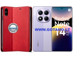 Galant magnetinis dėklas Xiaomi Redmi Note 14 Pro 5G, Xiaomi Poco X7 telefonams raudonos spalvos