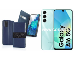 Gotamo Vintage natūralios odos dėklas Samsung Galaxy A16, Samsung Galaxy A16 5G telefonams mėlynos spalvos