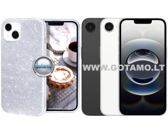 iLLumi-Neo silikoninis dėklas nugarėlė Apple iPhone 16e telefonui sidabro spalvos