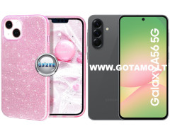 iLLumi-Neo silikoninis dėklas nugarėlė Samsung Galaxy A56 telefonui rožinės spalvos