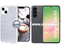 iLLumi-Neo silikoninis dėklas nugarėlė Samsung Galaxy A56 telefonui sidabro spalvos
