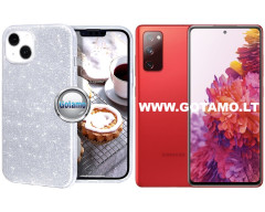 iLLumi-Neo silikoninis dėklas nugarėlė Samsung Galaxy S20 FE telefonui sidabro spalvos