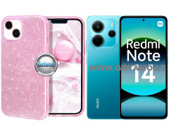 iLLumi-Neo silikoninis dėklas nugarėlė Xiaomi Redmi Note 14 4G telefonui rožinės spalvos