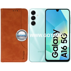 Samsung Galaxy A16, Samsung Galaxy A16 5G dėklai ir apsauginiai stiklai - M-Wonder dėklas Samsung Galaxy A16, Samsung Galaxy A16 5G telefonams rudos spalvos