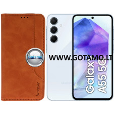 Samsung Galaxy A55 dėklai ir apsauginiai stiklai - M-Wonder dėklas Samsung Galaxy A55 telefonui rudos spalvos