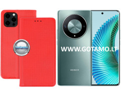 Re-Grid magnetinis dėklas Honor Magic 6 Lite, Honor X9b, Honor X50 telefonams raudonos spalvos