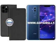 Re-Grid magnetinis dėklas Huawei Mate 20 Lite telefonui juodos spalvos