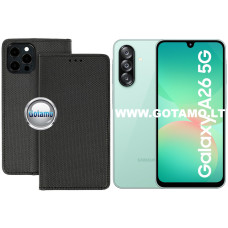 Re-Grid magnetinis dėklas Samsung Galaxy A26 telefonui juodos spalvos