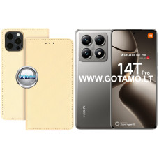 Re-Grid magnetinis dėklas Xiaomi 14T, Xiaomi 14T Pro telefonams aukso spalvos