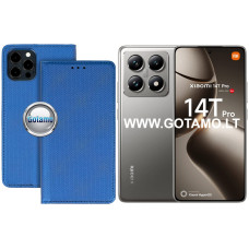 Re-Grid magnetinis dėklas Xiaomi 14T, Xiaomi 14T Pro telefonams mėlynos spalvos