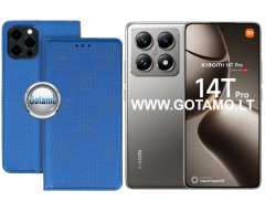 Re-Grid magnetinis dėklas Xiaomi 14T, Xiaomi 14T Pro telefonams mėlynos spalvos