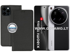 Re-Grid magnetinis dėklas Xiaomi 15 Ultra telefonui juodos spalvos