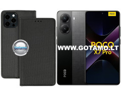 Re-Grid magnetinis dėklas Xiaomi Poco X7 Pro telefonui juodos spalvos