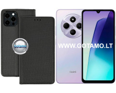 Re-Grid magnetinis dėklas Xiaomi Redmi 14C, Xiaomi Redmi A4, Xiaomi Poco C75 telefonams juodos spalvos