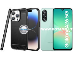 Siege dėklas nugarėlė Samsung Galaxy A26 telefonui juodos spalvos