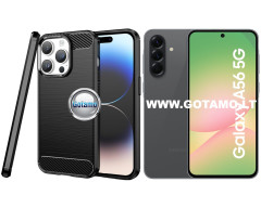 Siege dėklas nugarėlė Samsung Galaxy A56 telefonui juodos spalvos