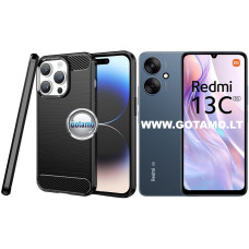 Siege dėklas nugarėlė Xiaomi Redmi 13C 5G telefonui juodos spalvos