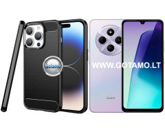 Siege dėklas nugarėlė Xiaomi Redmi 14C, Xiaomi Redmi A4, Xiaomi Poco C75 telefonams juodos spalvos
