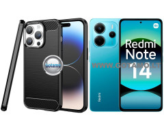 Siege dėklas nugarėlė Xiaomi Redmi Note 14 4G telefonui juodos spalvos
