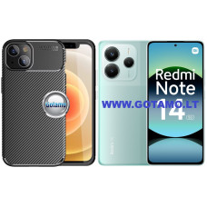 Siege2 dėklas nugarėlė Xiaomi Redmi Note 14 5G telefonui juodos spalvos