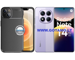 Siege2 dėklas nugarėlė Xiaomi Redmi Note 14 Pro 5G, Xiaomi Poco X7 telefonams juodos spalvos