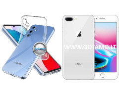 Skin silikoninis dėklas 1MM storio Apple iPhone 7 Plus, Apple iPhone 8 Plus telefonams