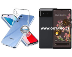Skin silikoninis dėklas 1MM storio Google Pixel 6 telefonui