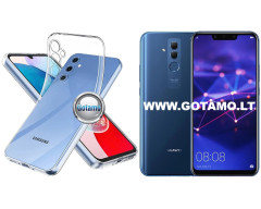 Skin silikoninis dėklas 1MM storio Huawei Mate 20 Lite telefonui