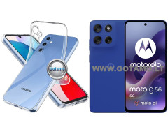 Skin silikoninis dėklas 1MM storio Motorola Moto G56 telefonui