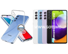 Skin silikoninis dėklas 1MM storio Samsung Galaxy A52, Samsung Galaxy A52 5G, Samsung Galaxy A52s 5G telefonams